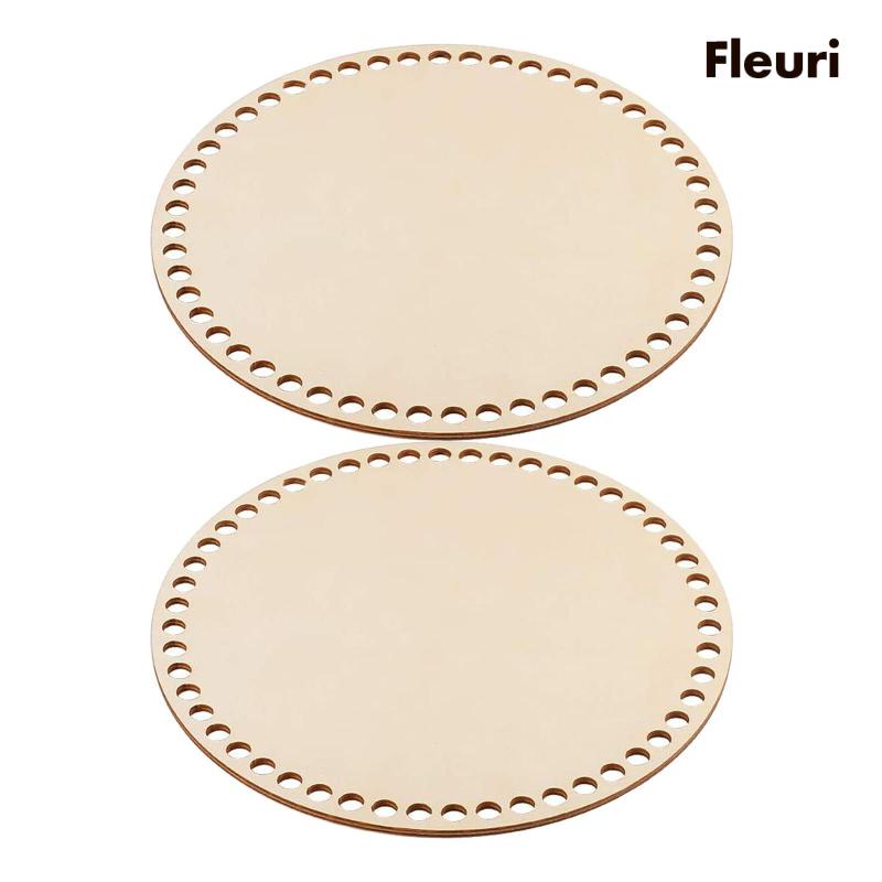 [Fleurir] Giỏ Đan Bằng Gỗ Trơn Đế Gỗ Trang Trí Nhà Cửa