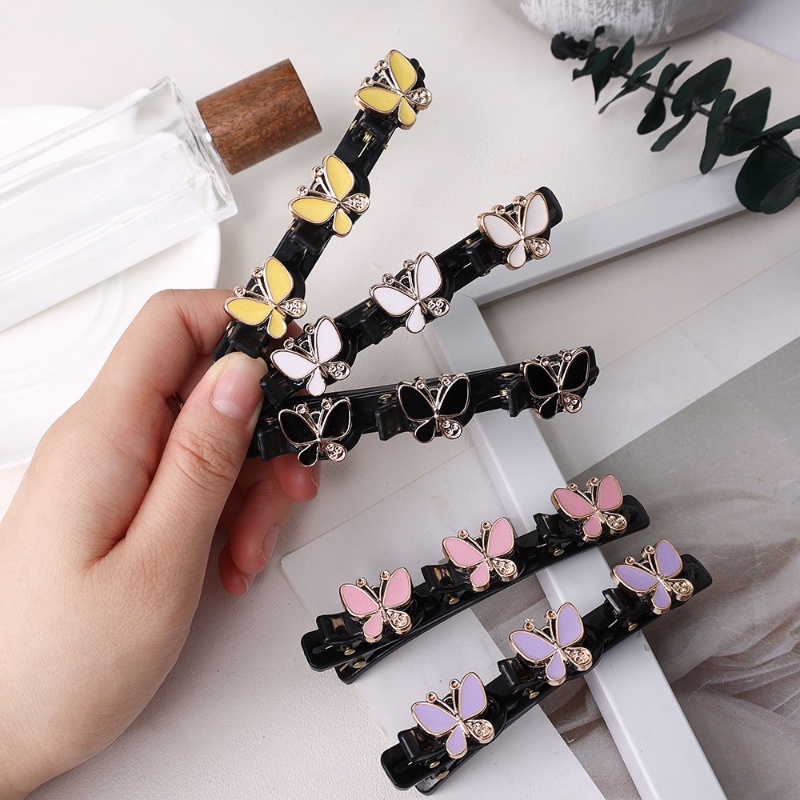 Kẹp Tóc Mỏ Vịt Bện Hai Lớp Răng Bướm Tinh Tế Thời Trang Hợp Xu Hướng Dành Cho Bạn Nữ