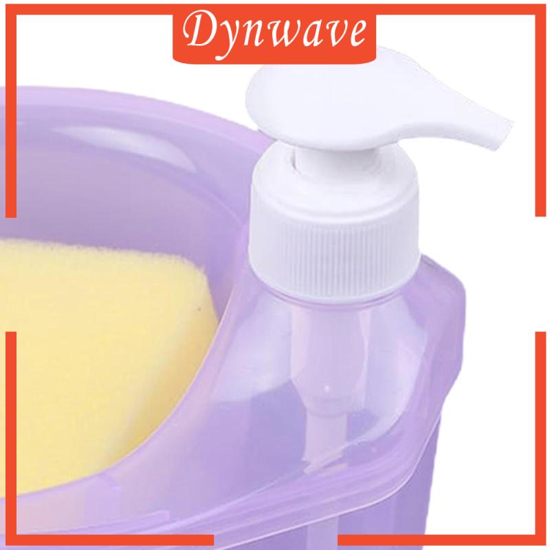 Bình Đựng Xà Phòng 2 Trong 1 Có Giá Đỡ Bọt Biển 1L Cho Nhà Bếp Quầy Bartop