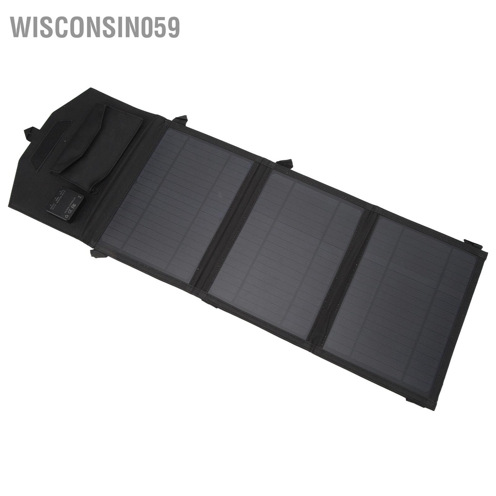 Wisconsin059 21W Tấm Pin Năng Lượng Mặt Trời Sạc Chống Nước Đơn Tinh Thể ETFE Nguồn Điện Thoại Dành Cho Cắm Trại Ngoài 3 Gấp 5V