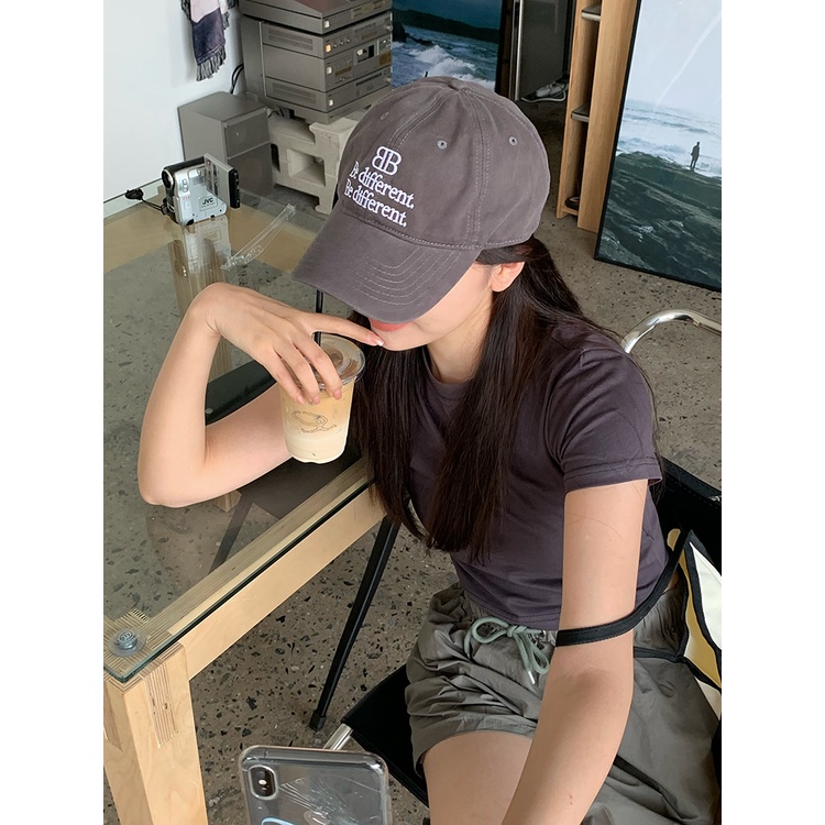 Mũ Lưỡi Trai Vành Rộng Màu Xám Thời Trang Mùa Hè Mới Cho Nữ