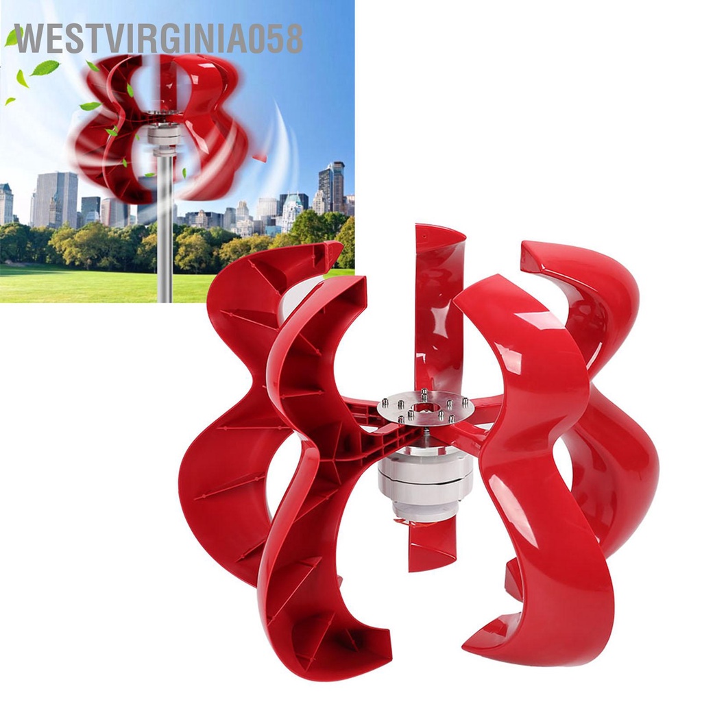 Westvirginia058 Bộ Máy Phát Điện Tua Bin Gió 5 Lưỡi 400W Cho Nhà Thuyền Marine DTHL400wRed