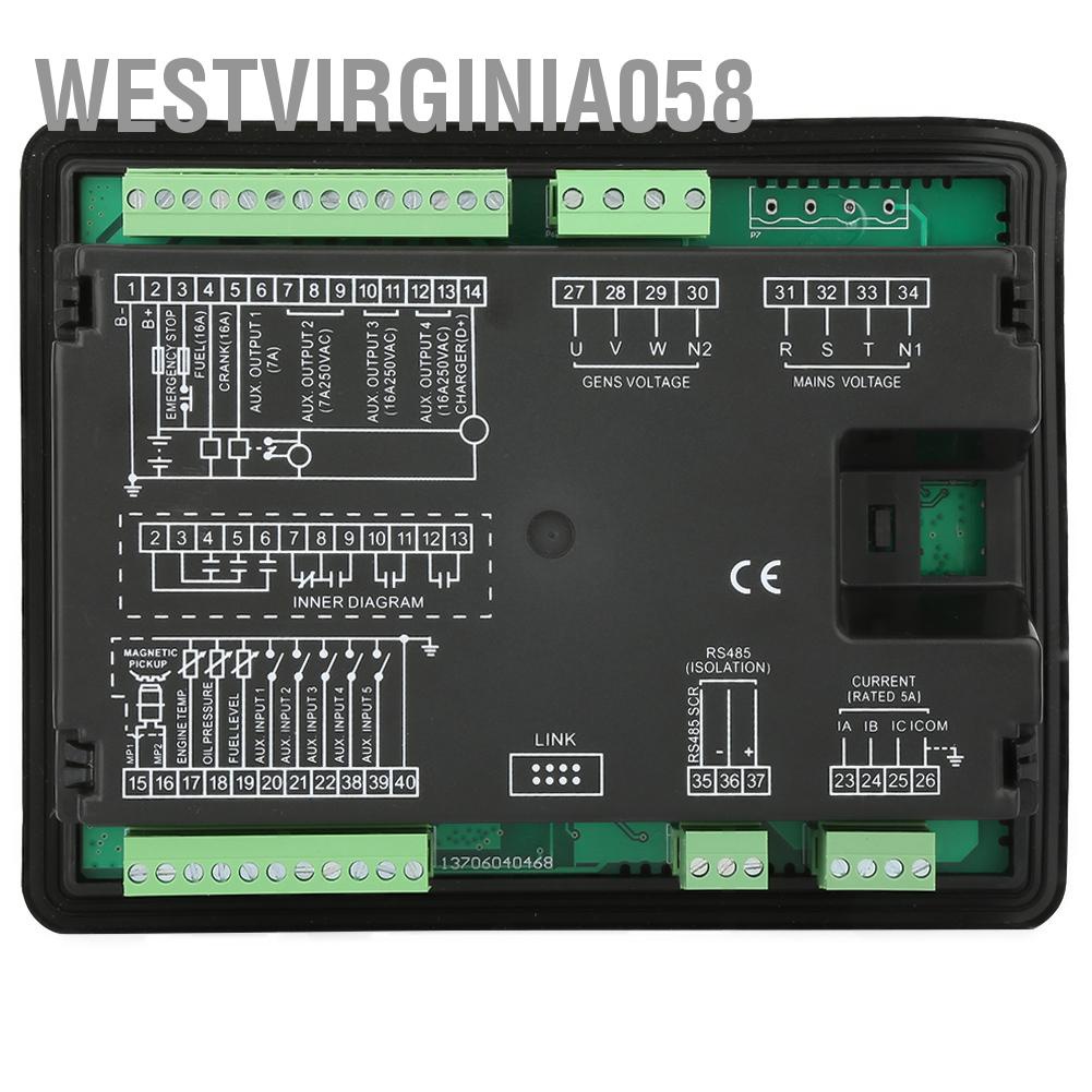Westvirginia058 Bảng điều khiển mô-đun máy phát điện tử DGS6110UC Màn hình LCD