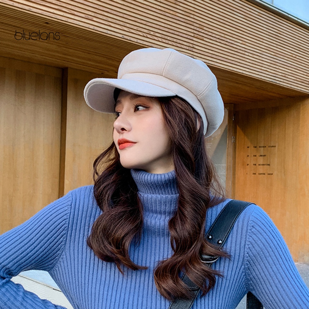 Mũ Beret Len Dày Dặn Thời Trang Mùa Đông Dành Cho Nữ