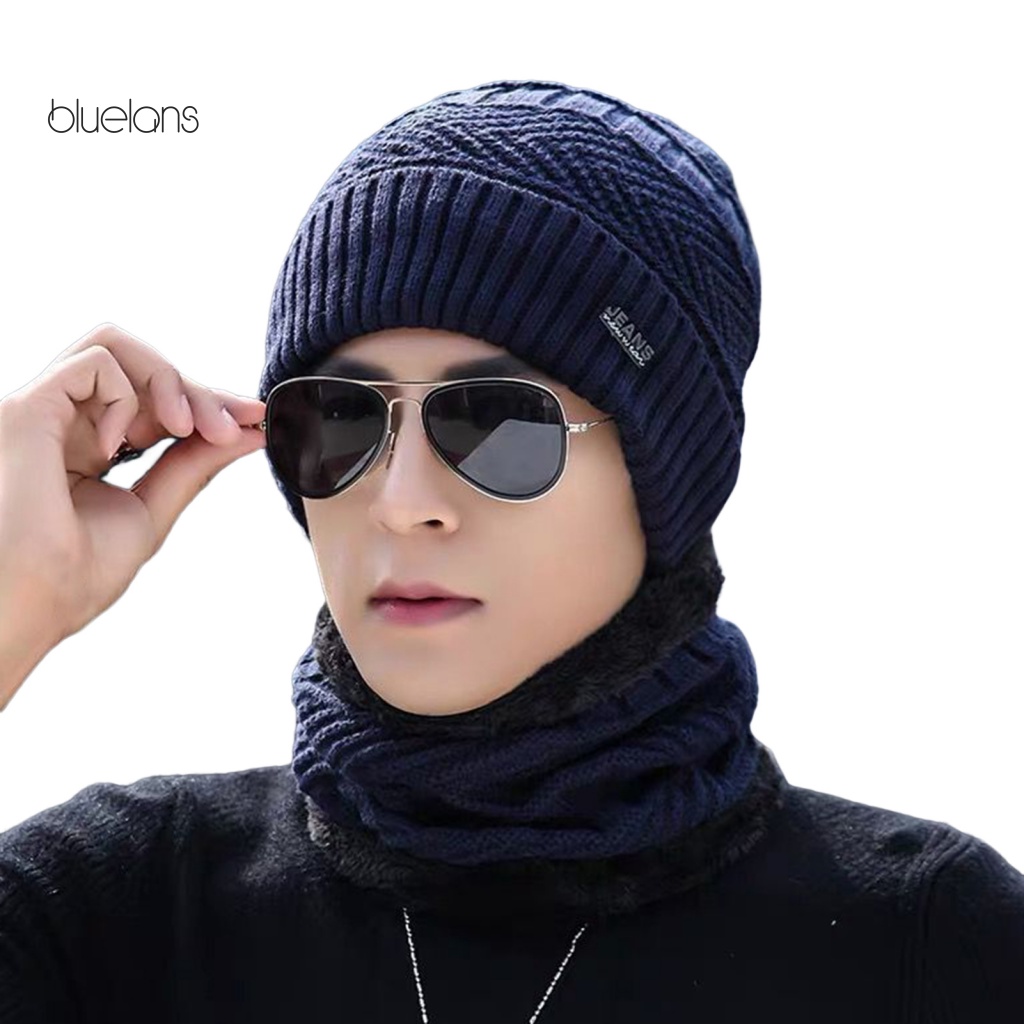 Bộ 2 Món Mũ beanie + Khăn Choàng Cổ + Khăn Choàng Cổ + Khăn Choàng Cổ Dày Dặn Màu Sắc Ngọt Ngào Giữ Ấm Mùa Đông
