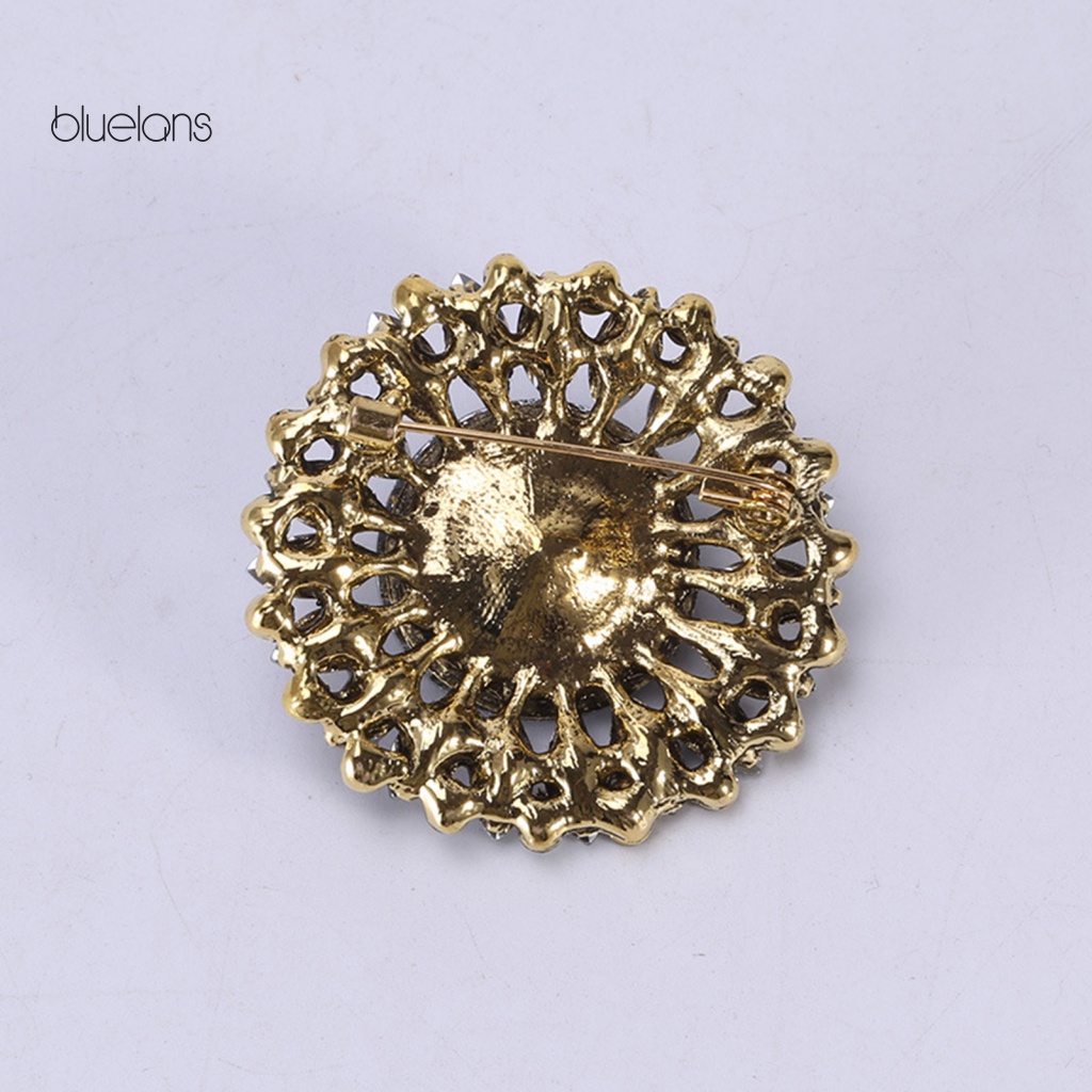 Ghim Cài Áo Hình Hoa Đính Đá Mạ Điện Chống Rỉ Sét Thời Trang