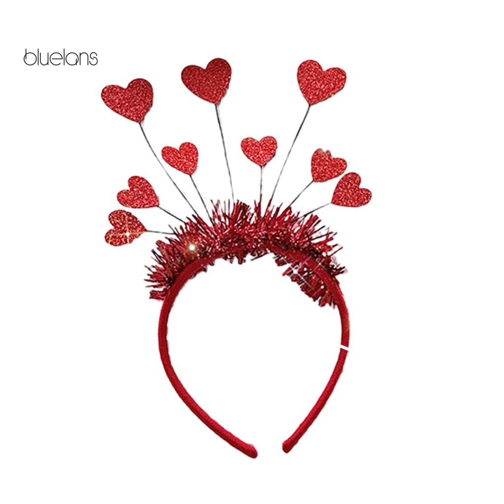 Băng Đô Co Giãn Chống Trượt Hình Trái Tim Đính Hoa Giấy Dùng Làm Đạo Cụ Trang Trí Tiệc