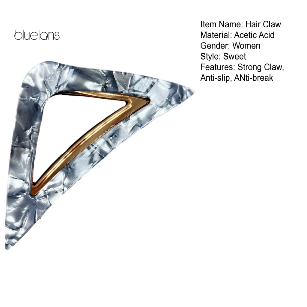 Kẹp Tóc Dạng Móng Vuốt Hình Học Rỗng Trơn Mượt Chống Trượt Trang Trí Tóc Cho Nữ Bluelans