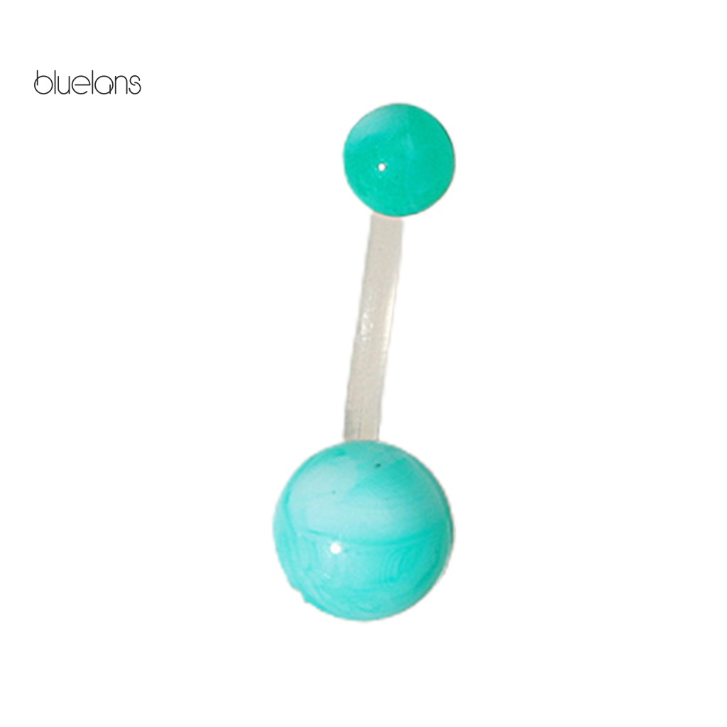 Khuyên Rốn Bằng Thép Y Tế Trong Suốt Họa Tiết Cẩm Thạch Thời Trang