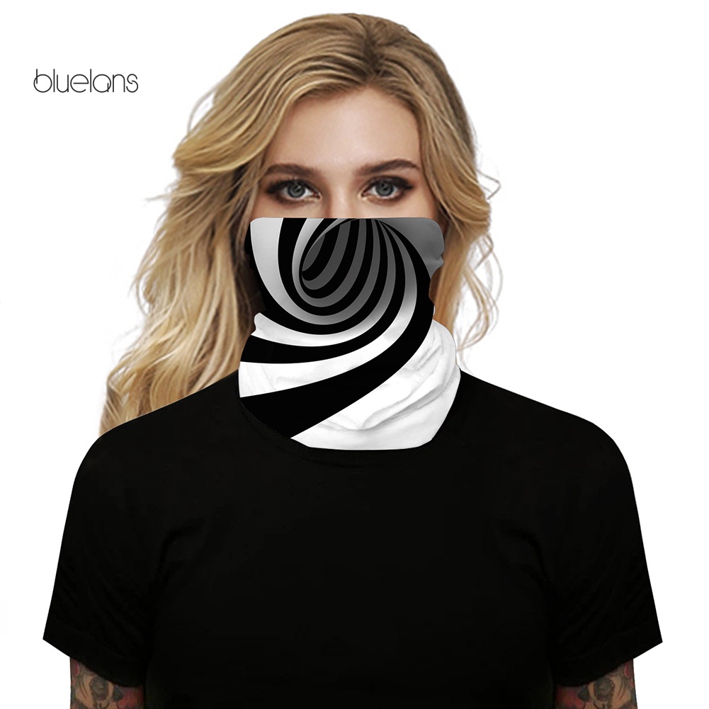 Băng Đô Bandana Họa Tiết Da Báo Chống Bụi Chống Tia UV Thoáng Khí