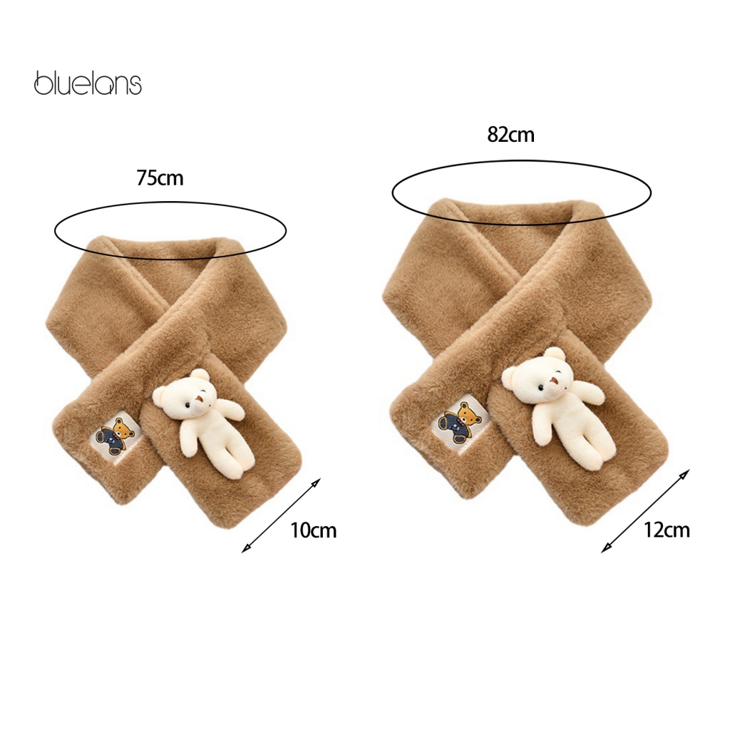 Khăn Choàng Cổ Giữ Ấm Hình Gấu Bông Hoạt Hình Chống Lạnh Mềm Mại Thời Trang Thu Đông Cho Nữ