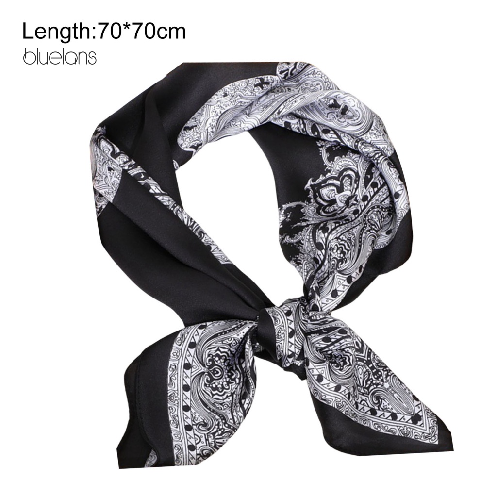 Khăn Choàng Cổ Chống Tia UV Mềm Mại Thoáng Khí In Họa Tiết Cổ Điển Màu Tương Phản Cho Nữ