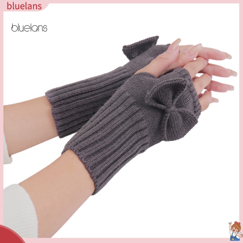 1 Đôi Găng Tay Len Hở Ngón Màu Sắc Thời Trang