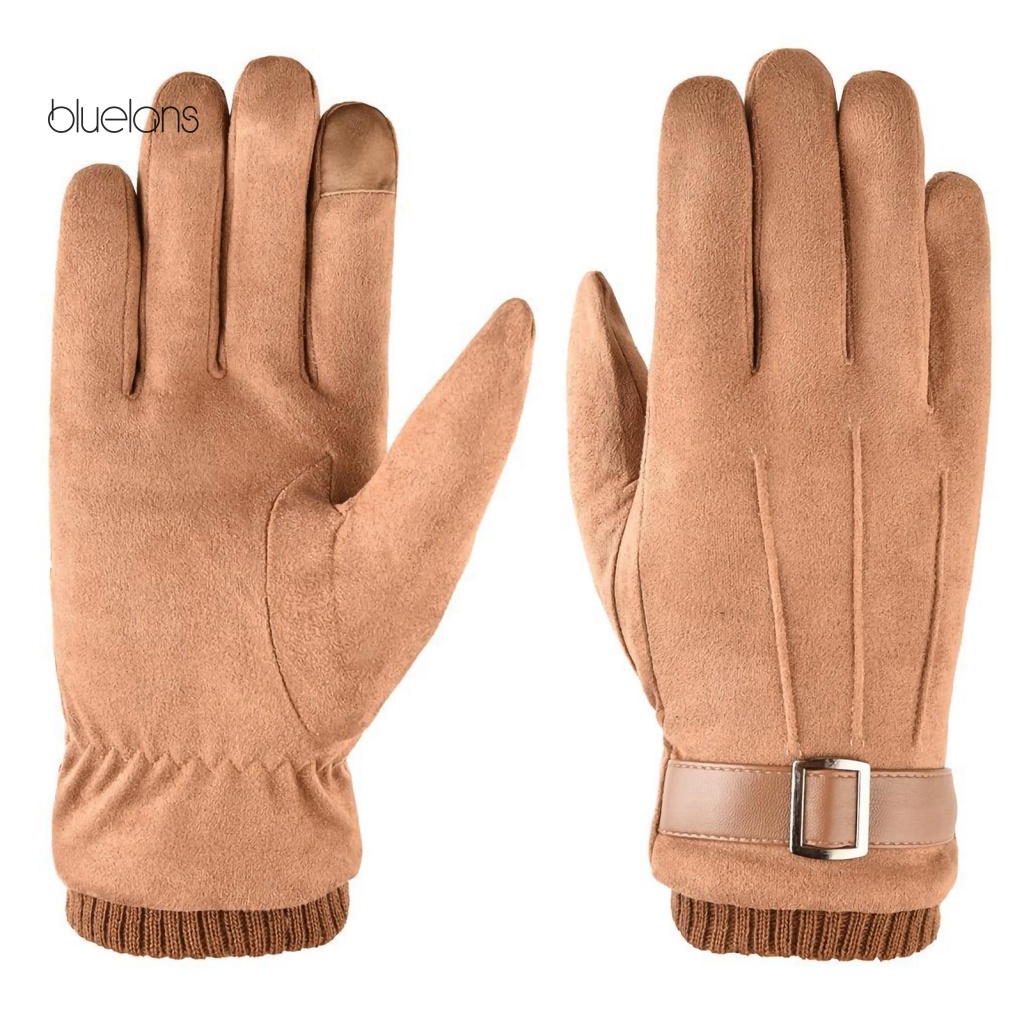 1 Đôi Găng Tay Lái Xe Có Thể Chạm Màn Hình Cảm Ứng Chống Lạnh Màu Sắc Tinh Khiết