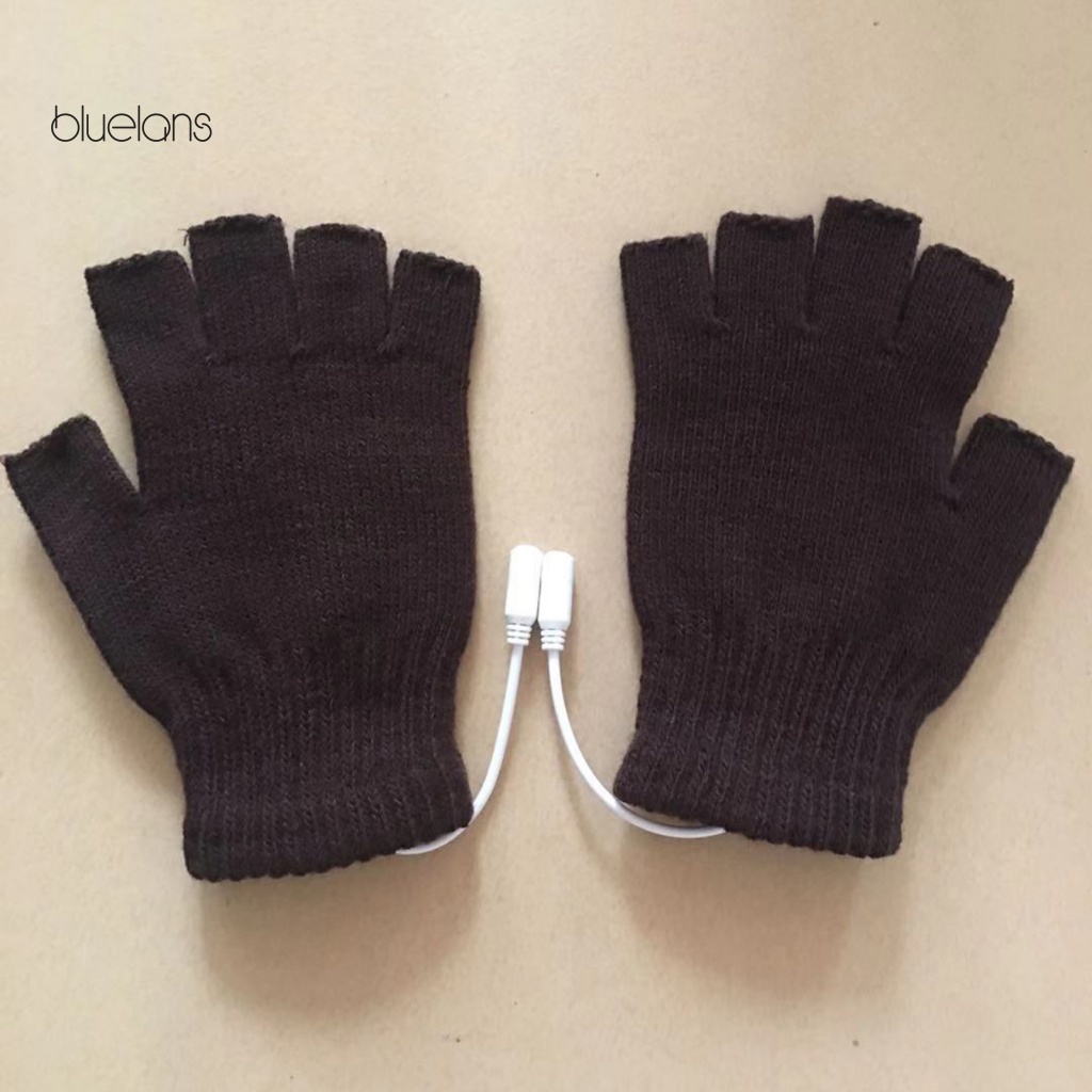 1 Đôi Găng Tay Hở Ngón Co Giãn Mềm Mại Bằng Điện Cổng USB