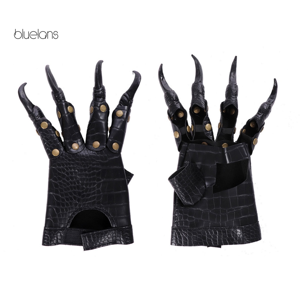 1 Đôi Găng Tay Móng Vuốt Dài Có Thể Điều Chỉnh Kích Thước Dùng Cho Tiệc Halloween