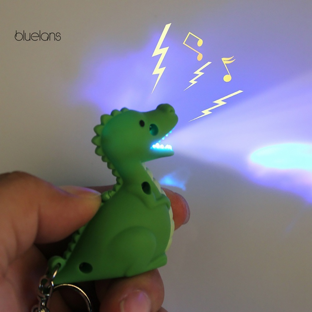 Móc Khóa Hình Khủng Long Có Đèn LED Dễ Thương