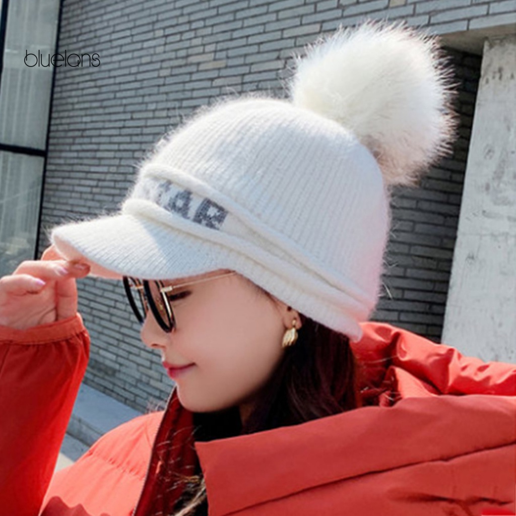 Mũ Len Dệt Kim In Chữ Thời Trang Cho Nữ