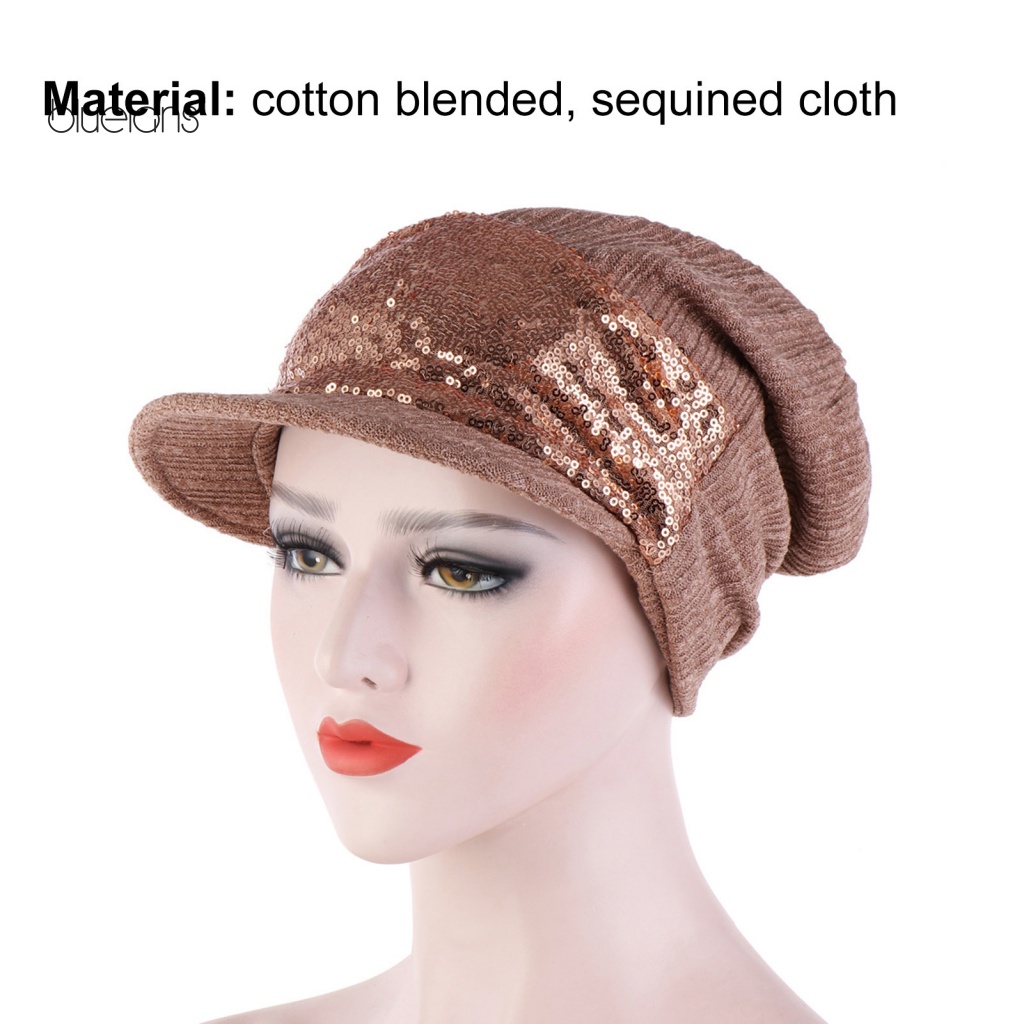 Mũ Len Rộng Vành Đính Sequin Lấp Lánh Thời Trang Cho Nữ