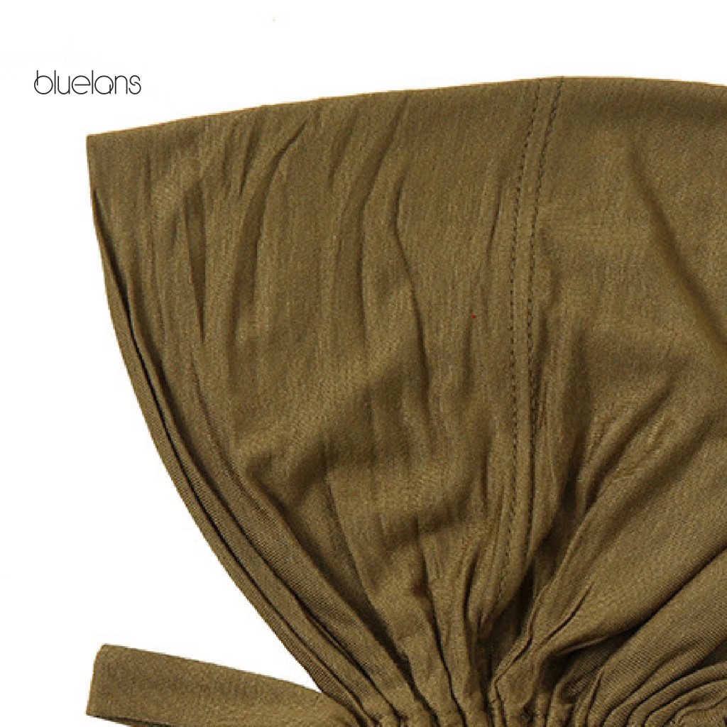 Mũ Turban Thắt Dây Màu Trơn Chống Gió Có Thể Điều Chỉnh Cho Nữ Mặc Hàng Ngày