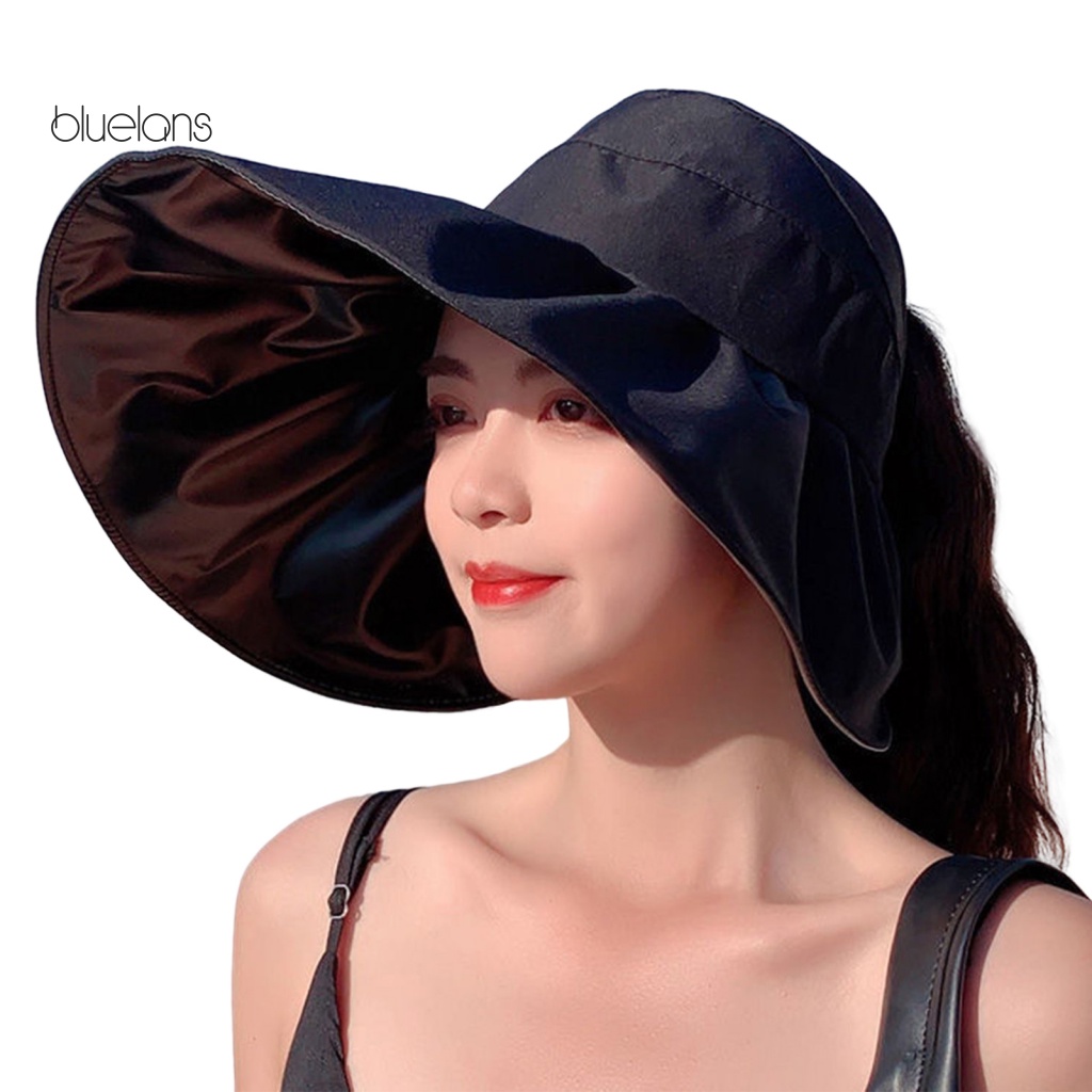 Nón Rộng Vành Hở Chóp Họa Tiết Bươm Bướm Thời Trang Đi Biển Cho Nữ