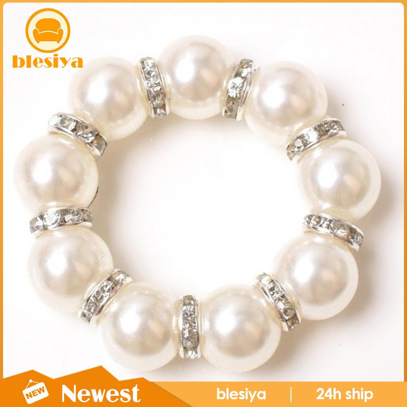 [Bresiya] Vòng Giữ Khăn Ăn 4 Hạt Cườm Đá Serviette