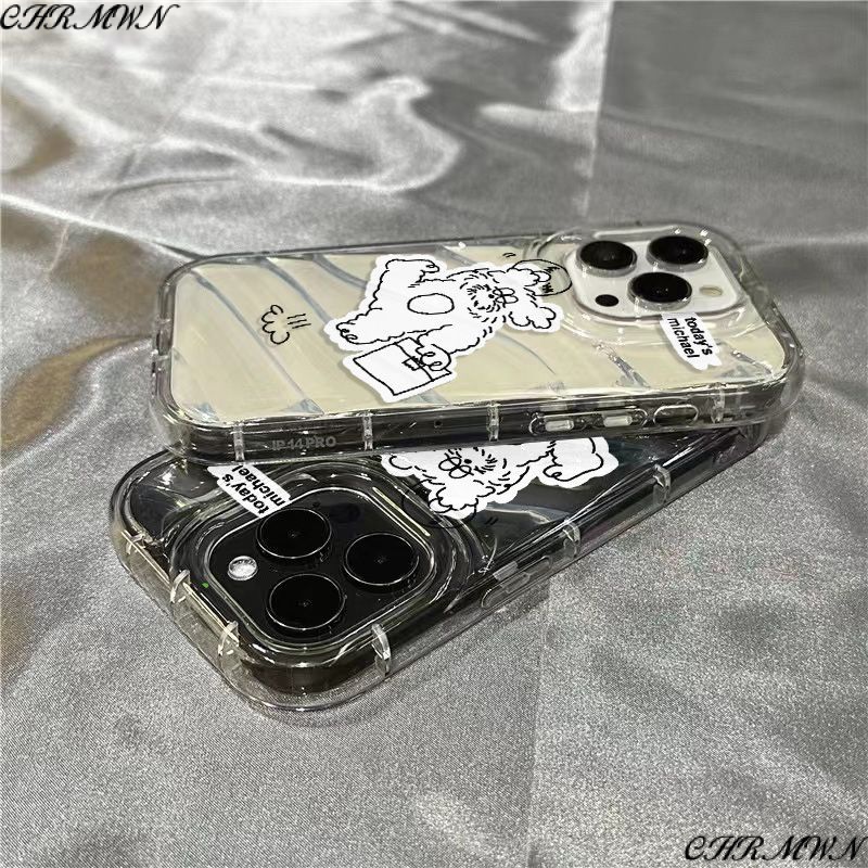 Ốp Điện Thoại Mềm Trong Suốt In Hình Chú Cún Đơn Giản Cho Iphone 14Promax 1312 / 11 7 / 8plus xr / sins VQXE