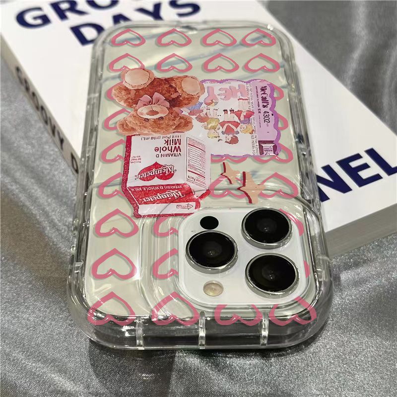 Ốp Điện Thoại Mềm Trong Suốt Họa Tiết Gấu / sins 1312 Cho iPhone14promax / 11 Love plus8 7 Xr