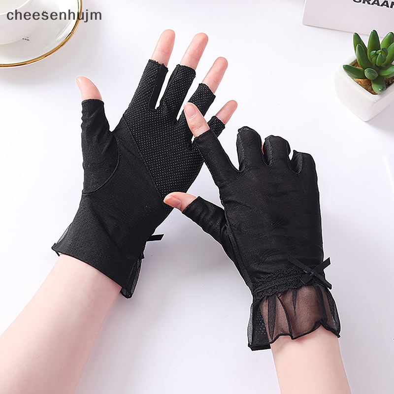 1 Cặp Găng Tay Chống Tia UV Bằng Lụa Lạnh Tiện Dụng