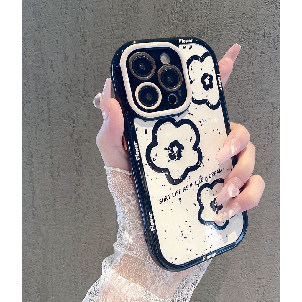 Ốp Điện Thoại Bán Trong Suốt Họa Tiết Hoa Đơn Giản Cho IPhone 12 13 14 11 Pro Max X Xs Max Xr Ggrtf