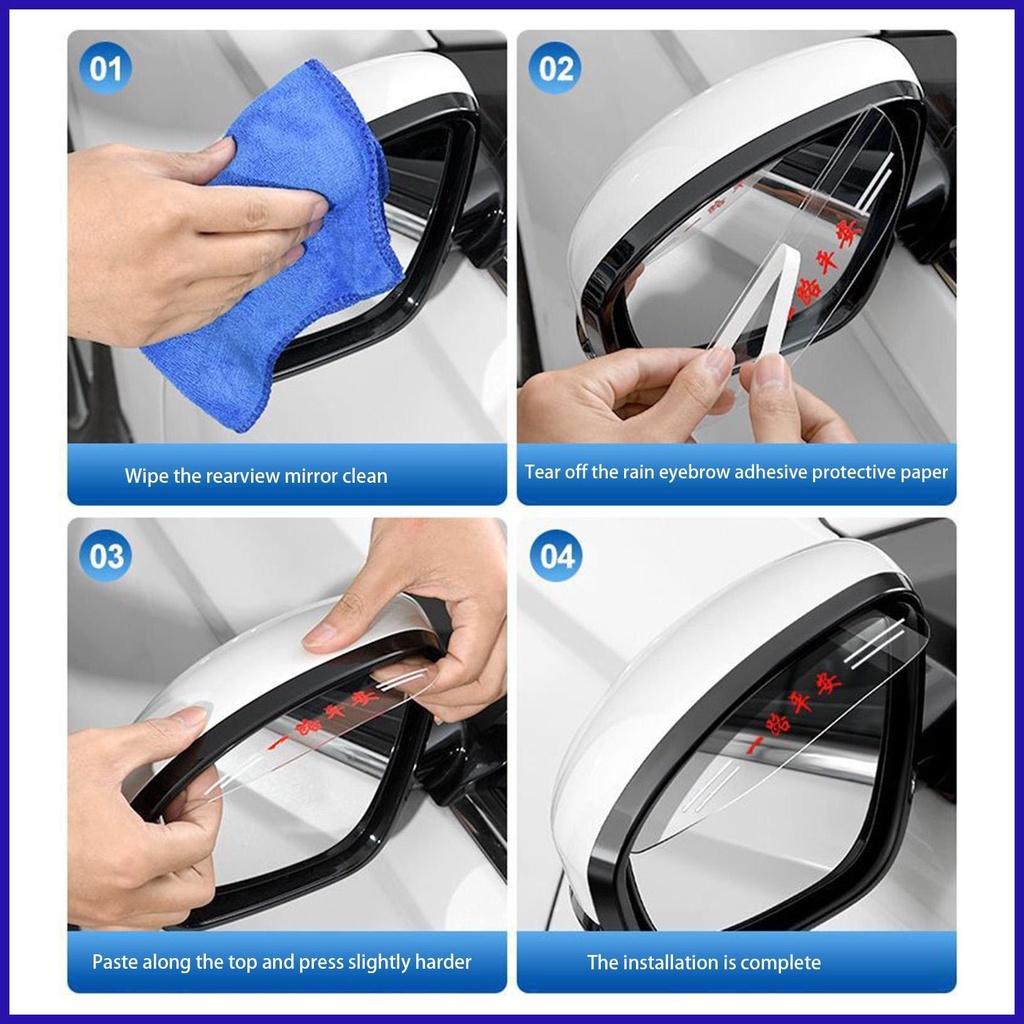 Tấm Chắn Mưa Trong Suốt Không Để Lại Dấu Vết Cho Gương Chiếu Hậu Xe Hơi taxi