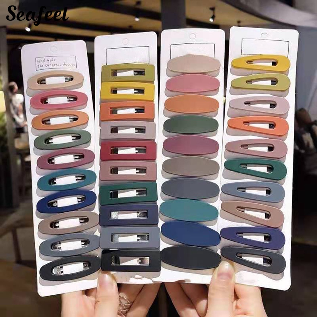 Set 10 Kẹp Tóc Chống Trượt Nhiều Màu Sắc Dành Cho Nữ