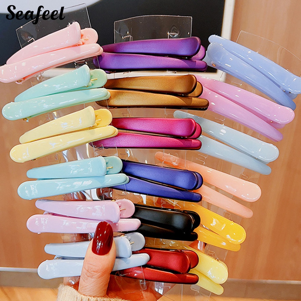 Set 6 Cặp Kẹp Tóc Co Giãn Siêu Nhẹ Màu Sắc Thời Trang Dành Cho Nữ