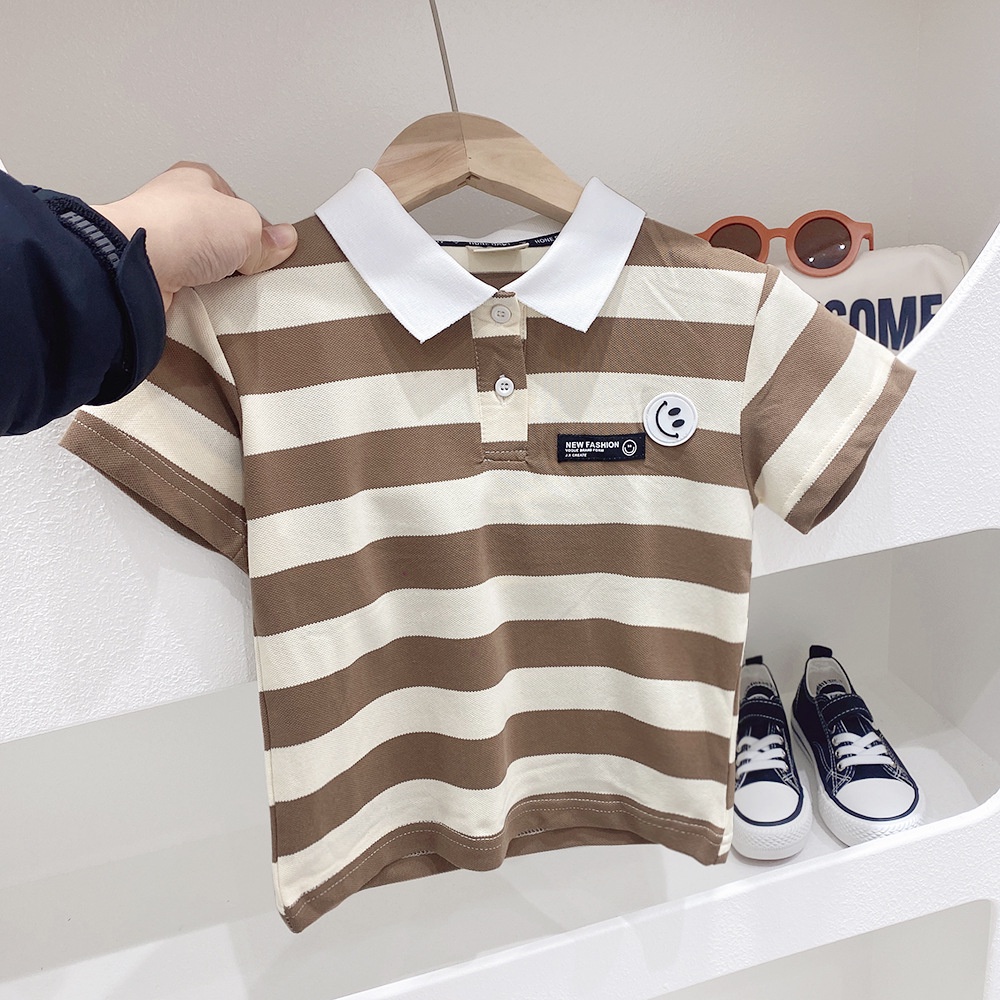 Áo polo Kẻ Sọc Dáng Rộng Phong Cách Hàn Quốc Thời Trang Mùa Hè Dành Cho Nam 2023