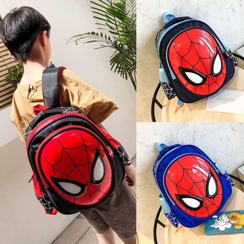 Ba Lô Đi Học Họa Tiết Hoạt Hình Người Nhện Xinh Xắn Dành Cho Bé 3-6 Tuổi