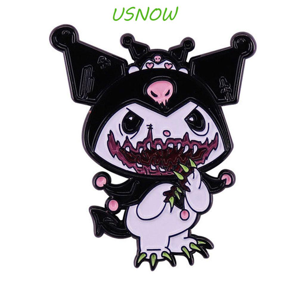 USNOW Ghim Cài Áo Kim Loại Cứng In Hình Anime Dễ Thương