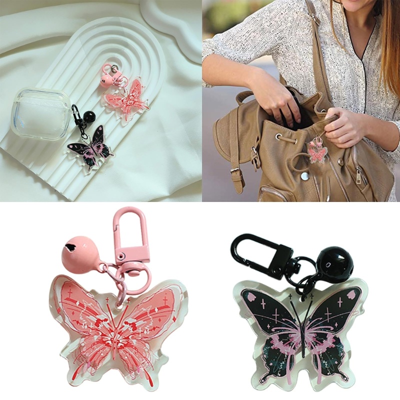 Móc Khóa Điện Thoại Xâu Hạt Acrylic Thủ Công YOI Butterflyfly Y2k