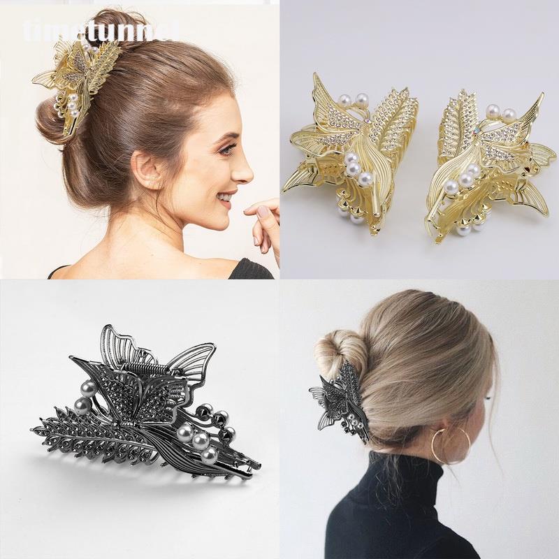 Kẹp Tóc Hình Bướm Bằng Kim Loại Sang Trọng Cá Tính Cho Nữ