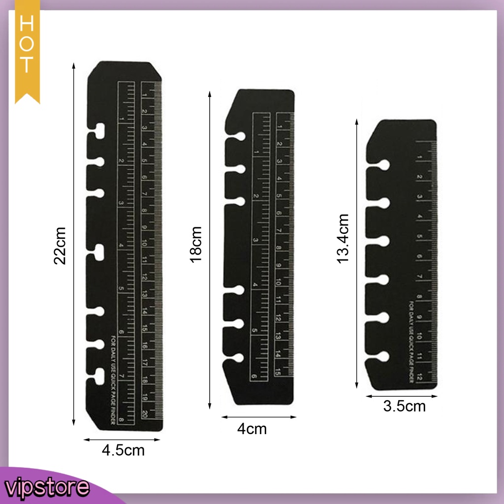 &lt;VIP&gt; Set 3 Thước Đánh Dấu Trang Sách Dày Dặn Bằng PVC