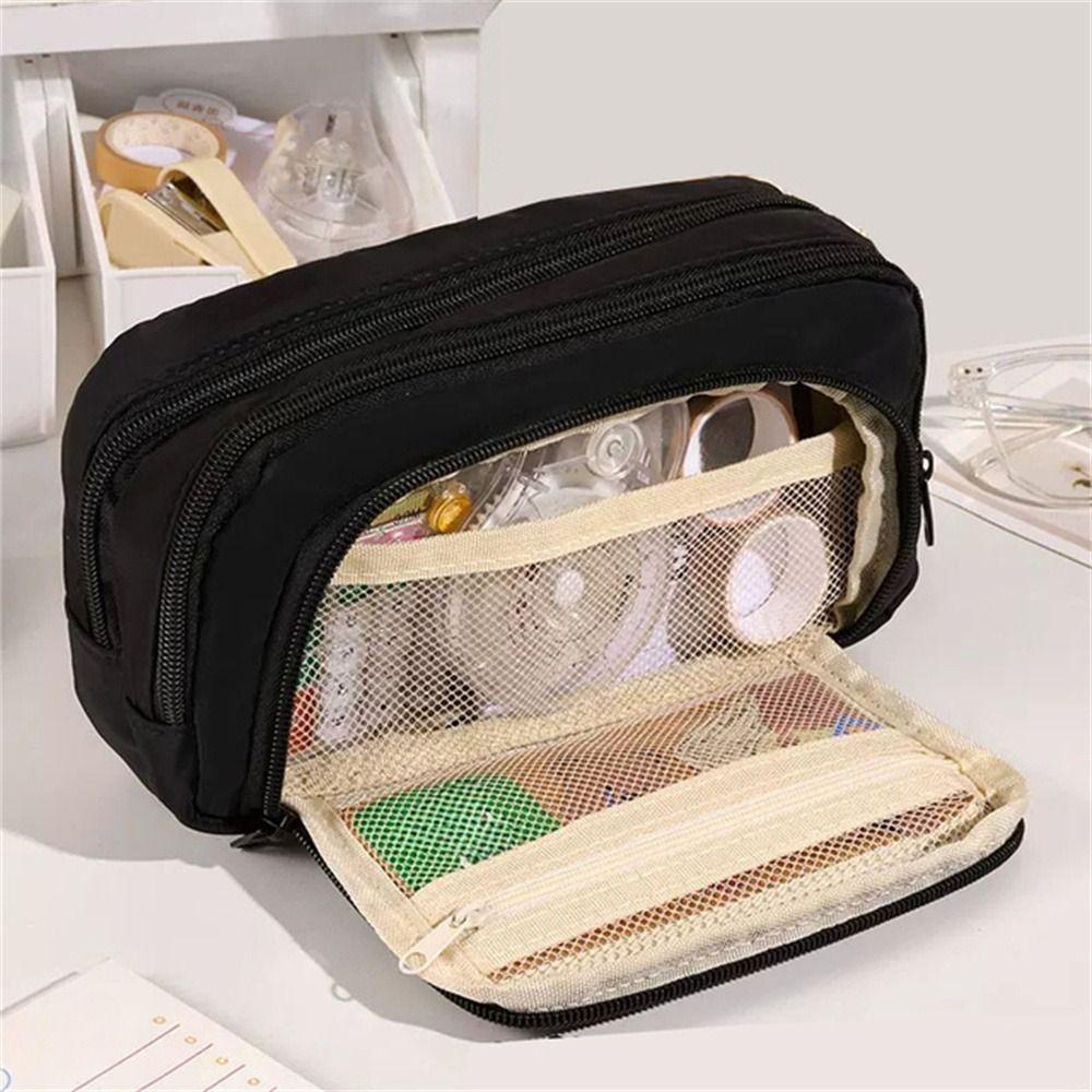 PEWANY Túi Đựng Bút Sức Chứa Lớn Thiết Kế Đơn Giản Phong Cách Hàn Quốc Cho Học Sinh