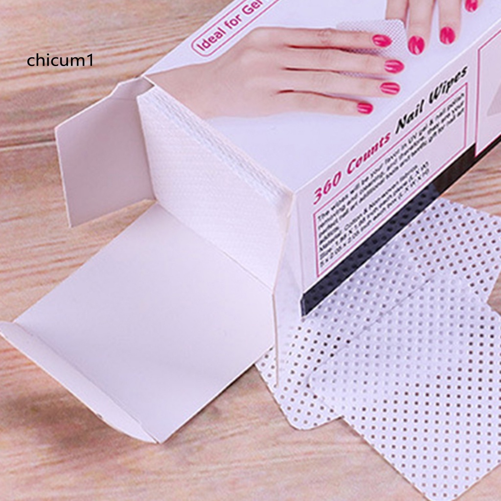 Hộp 360 Miếng Bông Cotton Mềm Không Xơ Vải Dùng Để Làm Sạch Móng