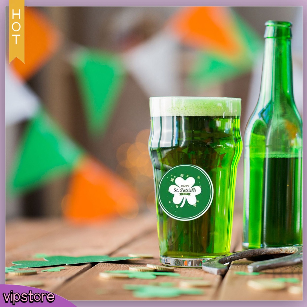 &lt;VIP&gt; 1 Cuộn Nhãn Dán Tự Dính Chống Thấm Nước Hình Cỏ Bốn Lá Happy Patricks Day Trang Trí Nhà Cửa