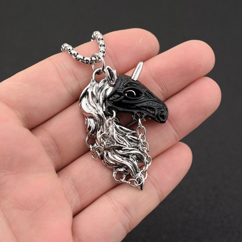 Ygt Vòng cổ Bùa Hộ Mệnh Hình Kỳ Lân Bằng Thép Không Gỉ Cổ Điển Cho Nữ