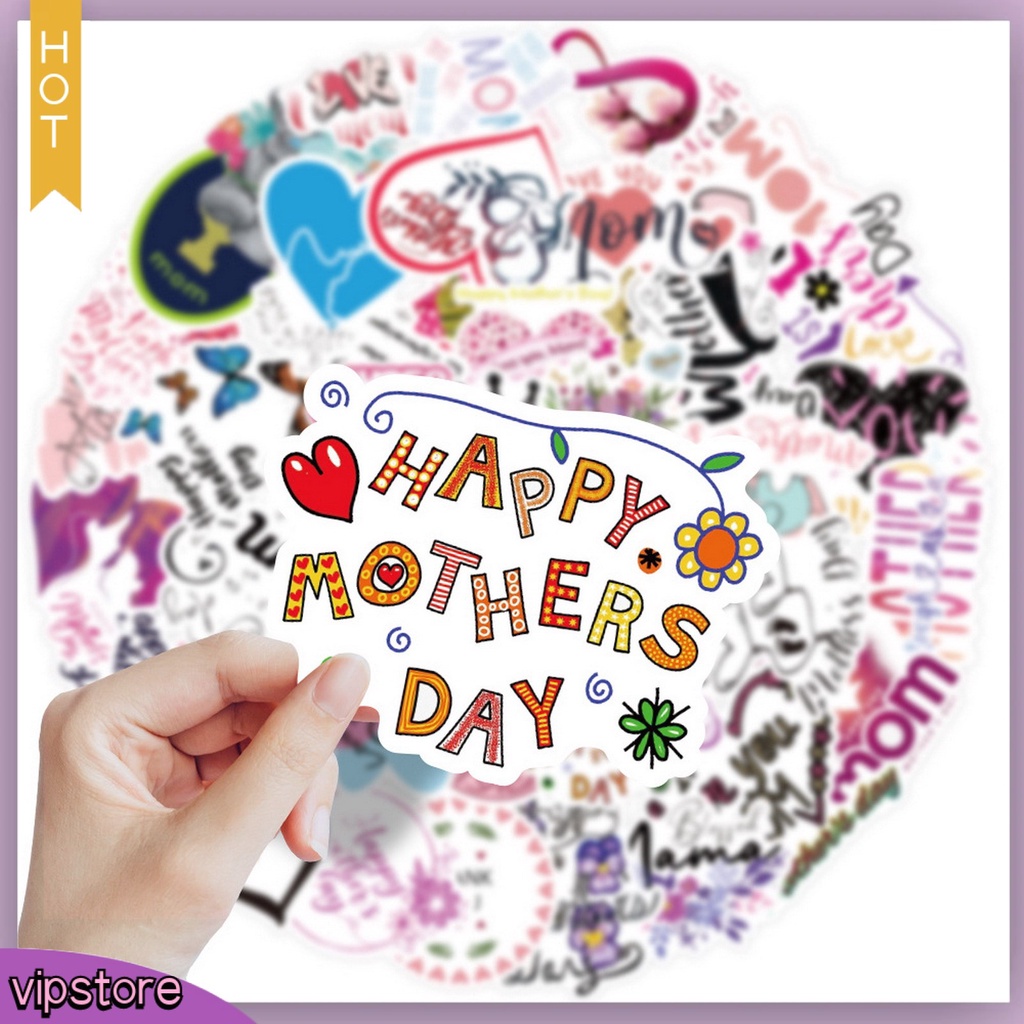 &lt;VIP&gt; Set 50 Miếng Dán PVC Chống Nước Họa Tiết Hoạt Hình Trang Trí Nhà Cửa