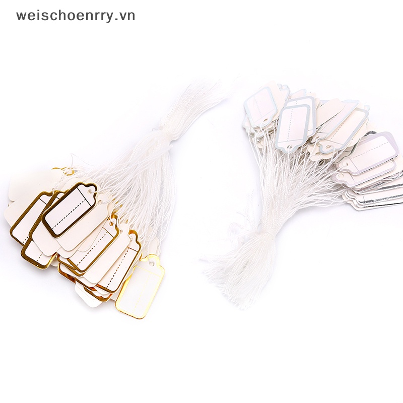 Set 200 Thẻ Giấy Hình Chữ Nhật Ghi Giá Tiền Trang Sức Tiện Dụng