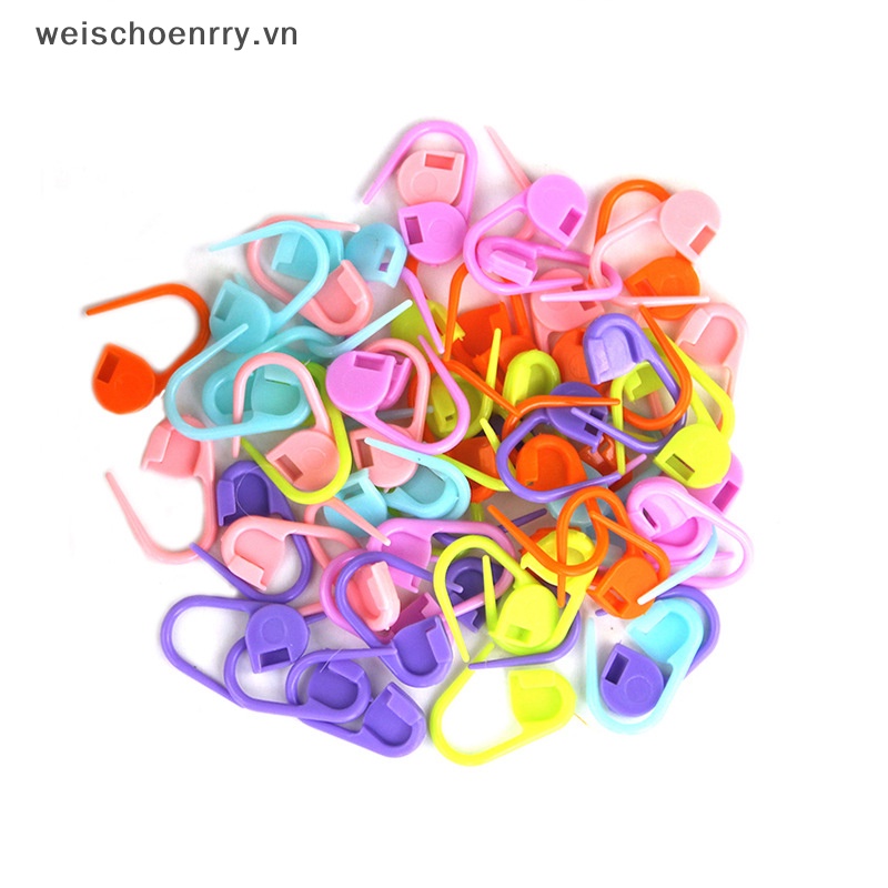 Bộ 100 Ghim Đánh Dấu Đan Len Nhiều Màu Tiện Dụng