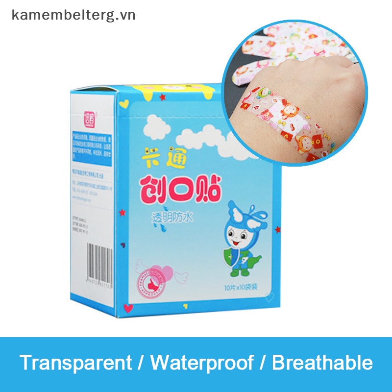 Set 100 Băng Keo Cá Nhân Trong Suốt Thoáng Khí Chống Thấm Nước