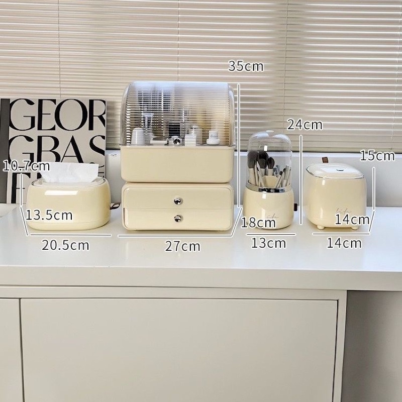 Hộp Đựng Cọ Trang Điểm / Mỹ Phẩm / Trang Sức Trong Suốt JP5