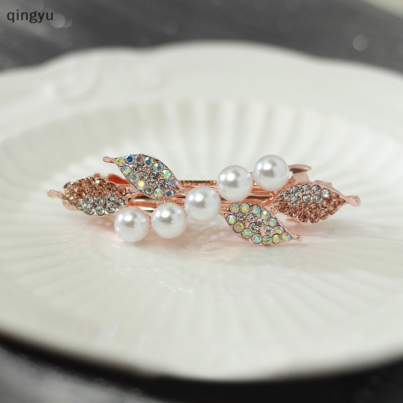 Kẹp Tóc Đính Đá / Ngọc Trai Giả Thanh Lịch Cho Nữ