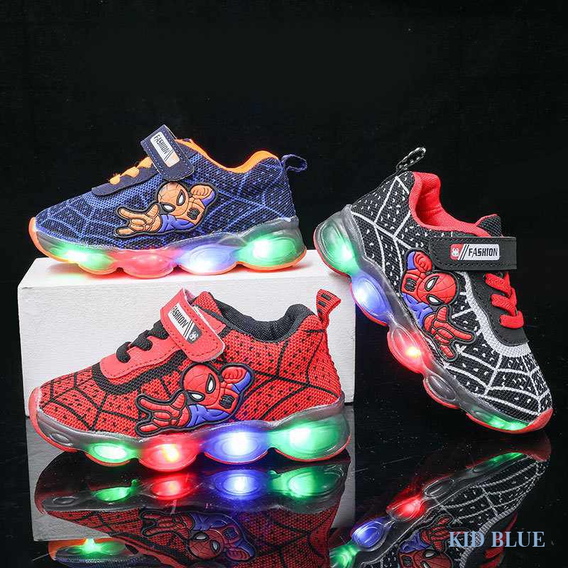 Giày Thể Thao Vải Lưới Dệt Phát Quang Thoáng Khí Dành Cho Trẻ